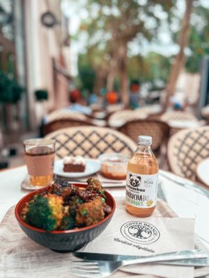 Delicious healthy lunch bowl , outside seats   at Copper Branch - Nimes in Nimes