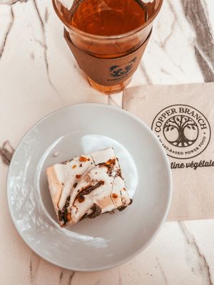 Carrot cake with herbal detox tea 🫖   at Copper Branch - Nimes in Nimes