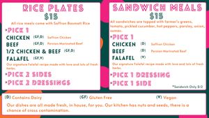 Menu 1 at ZOOD in Newport Beach