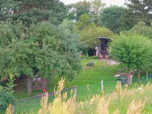 Vom Elbdamm aus at Gartenlokal Elbeglück in Lenzerwische
