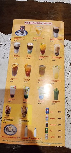 Menu at Hoi An Pho in Doha