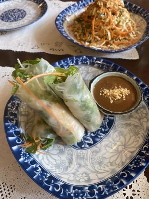 Vegan summer spring rolls  at Hoi An Pho in Doha