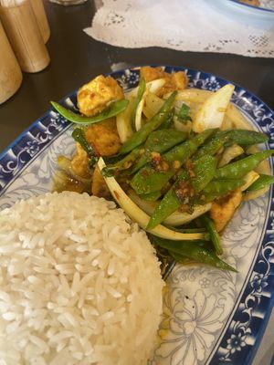 Lemongrass tofu 🤤   at Hoi An Pho in Doha