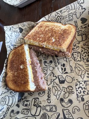 Vegan patty melt  at I Heart Mac & Cheese in Highland Village