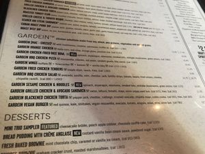 Menu at Yard House - Legends Outlets in Kansas City