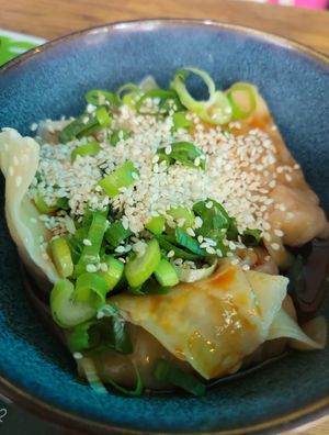 Delicious dumplings at Yatta Vegan in Warsaw