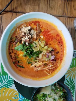 Spicy ramen at Yatta Vegan in Warsaw