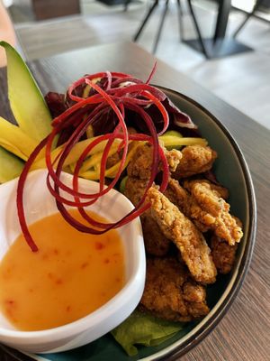 Chicken wings vegan  at vegan 365 Restaurant in Cologne