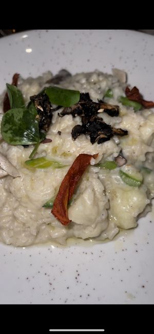 Vegan risotto  at Taboo in Cancun