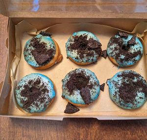 Cookie monster at Monster Baby Donuts - Pop up in Columbus