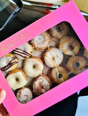 Assorted 12-pack mini donuts 🍩😋  #Veganuary at Monster Baby Donuts - Pop up in Columbus