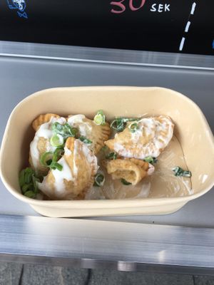 Traditional fried pierogi!  at Papi's Pierogi in Gothenburg