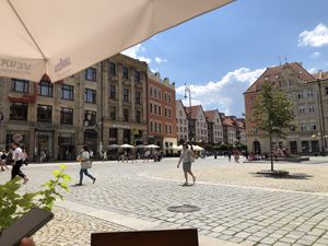 Widok z restauracji - view from outdoor seating at Vega in Wroclaw