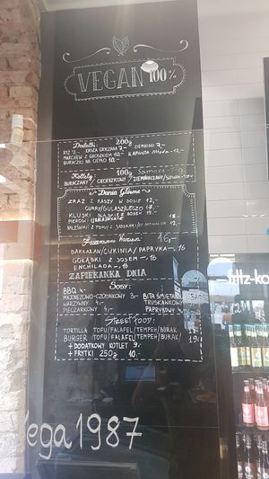 Polish menu without sides at Vega in Wroclaw