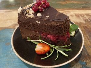 Chocolate cake  at Vega in Wroclaw