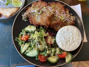 Potatoe pancakes  at Vega in Wroclaw