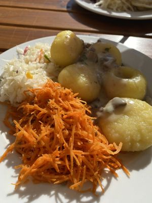 Kluski mit Pilzsauce,  at Vega in Wroclaw