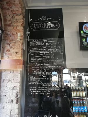Menu at Vega in Wroclaw