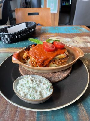 Moussaka without vegan cheese   at Vega in Wroclaw