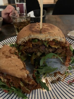 Beyond Meat Burger (pretty spicy! 🌶️)  at Vega in Wroclaw