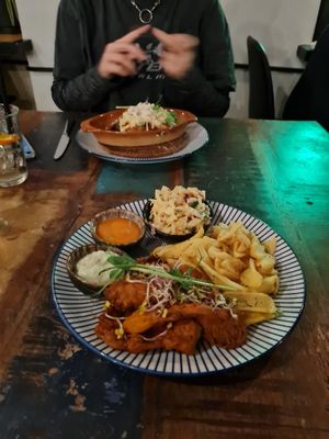 Fried oyster mushroom   at Vega in Wroclaw