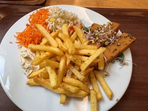 Nieryba z frytkami i surówką  at Vega in Wroclaw