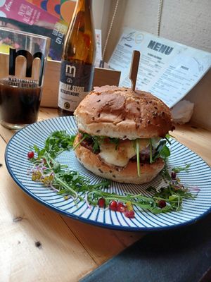 Beyond burger with cheeze at Vega in Wroclaw