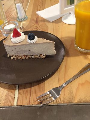 tofu cheesecake  at Vega in Wroclaw