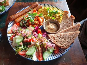 English breakfast at Vega in Wroclaw