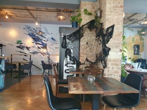 Interior with Halloween decoration at Vega in Wroclaw