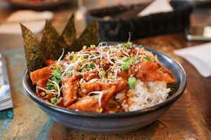 oyster mushroom bowl at Vega in Wroclaw