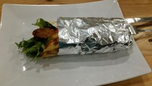 Tempeh tortilla at Vega in Wroclaw