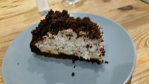 banana and chocolate cake at Vega in Wroclaw