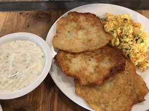 Polish potato pancakes at Vega in Wroclaw