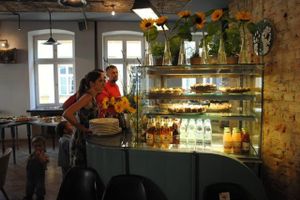 The 1st floor of VEGA offers world cuisine and raw food. at Vega in Wroclaw