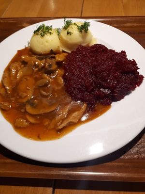 Seitan roast, potatoes - 18zloty at Vega in Wroclaw