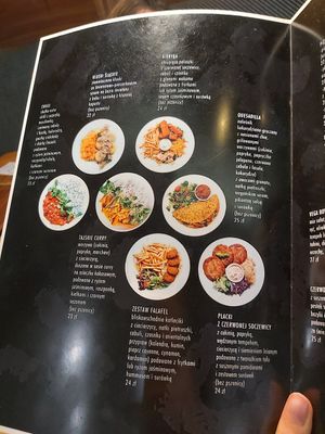 Menu at Vega in Wroclaw