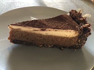 RAW cake with coconut and Carmell at Vega in Wroclaw