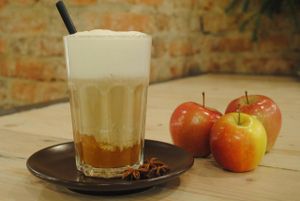 Apple pie latte. at Vega in Wroclaw