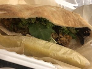 Tempeh pita   at European Street in Jacksonville
