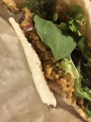Tempeh pita   at European Street in Jacksonville