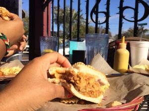 Tempeh Ruben (no sauerkraut. onions added)    at European Street in Jacksonville