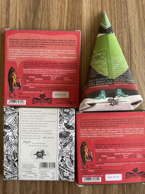 Back of packaging   at Rózsavölgyi Csokoládé in Budapest
