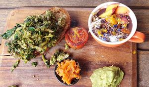 Vegan breakfast board at Surfcoast Wholefoods in Torquay