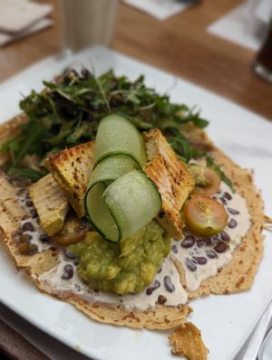 Sombrero vueltiado vegano at Heladería Crepes & Waffles in Bogota