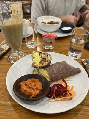 Smoothie and Breakfast burrito   at Bali Buda Abasan in Gianyar
