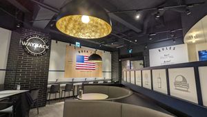 Inside at Wayback Burger in Tokyo