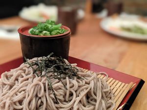 Soba noodles, yum! at Tokyo Diner    in London