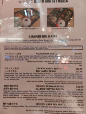 Vegan friendly bento box at Tokyo Diner    in London