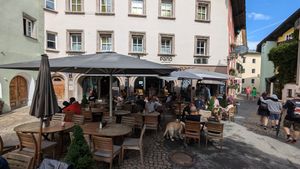 Nice outdoor seating at Pano in Kitzbuehel